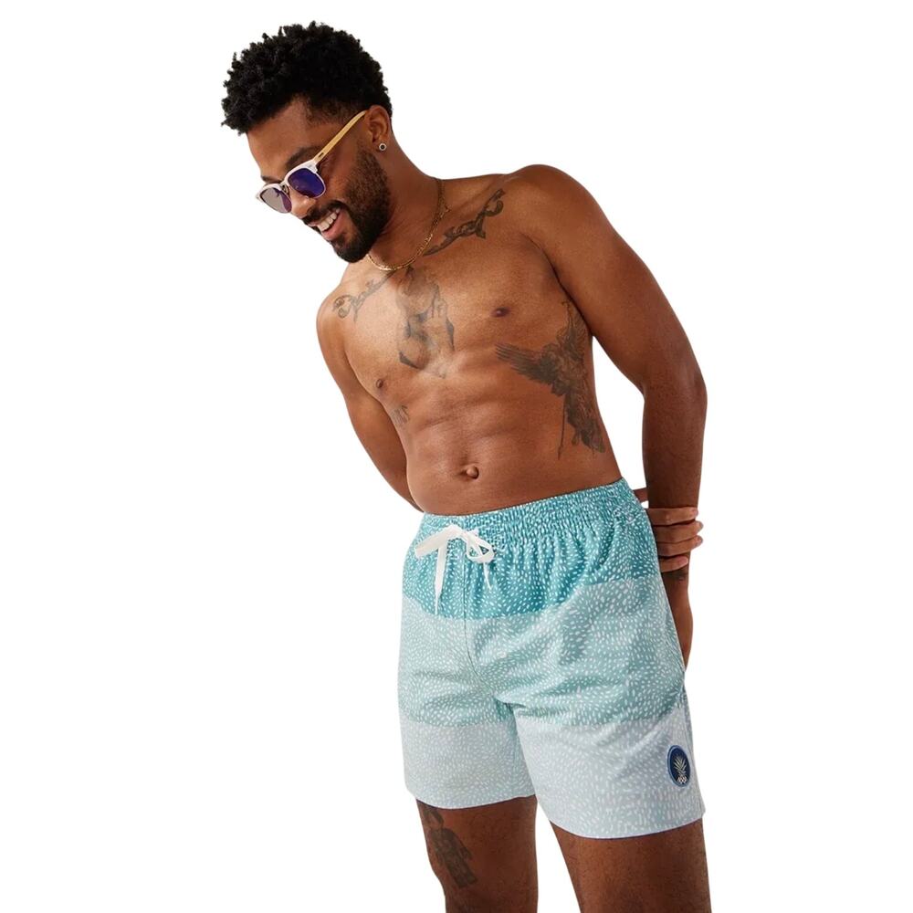 Chubbies The Whale Sharks Blue Stripe With Spots 5.5" Swim Trunks, Men 2XL, NWT